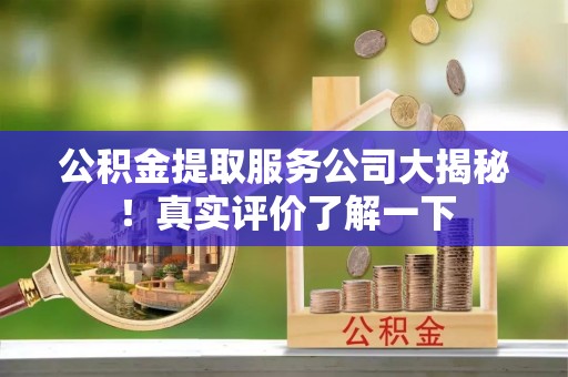 大武公积金提取服务公司大揭秘！真实评价了解一下