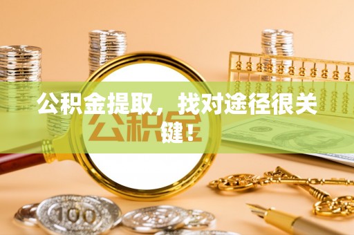 大武公积金提取，找对途径很关键！