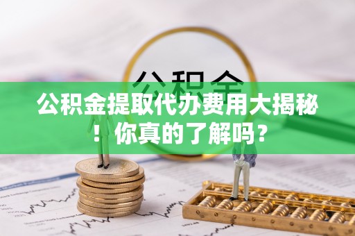 大武公积金提取代办费用大揭秘！你真的了解吗？