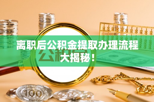 大武离职后公积金提取办理流程大揭秘！
