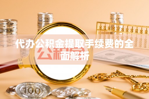 大武代办公积金提取手续费的全面解析