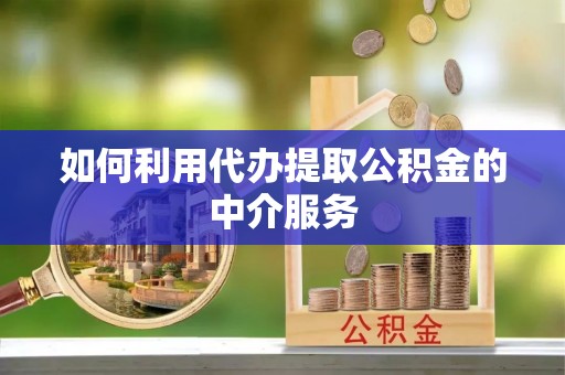 大武如何利用代办提取公积金的中介服务